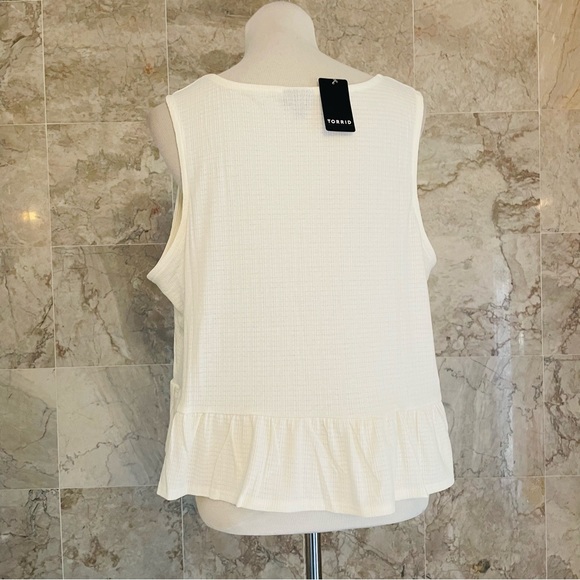 Torrid Texture Knit High Neck Ruffle Crop Top - Picture 5 of 8